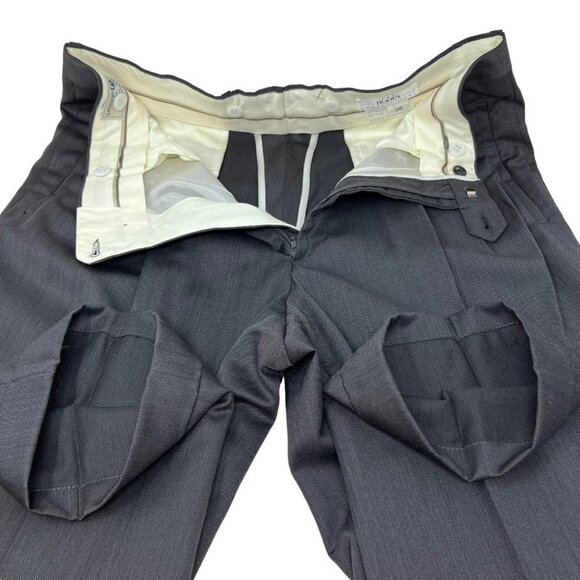 The Rodin Collection Mens Dark Gray Dress Slacks Wool Pleated Front Size 36 x 30 - Picture 13 of 16